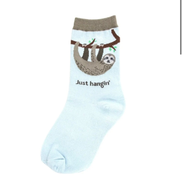 Kid's "Just Hangin'" Sloth Socks