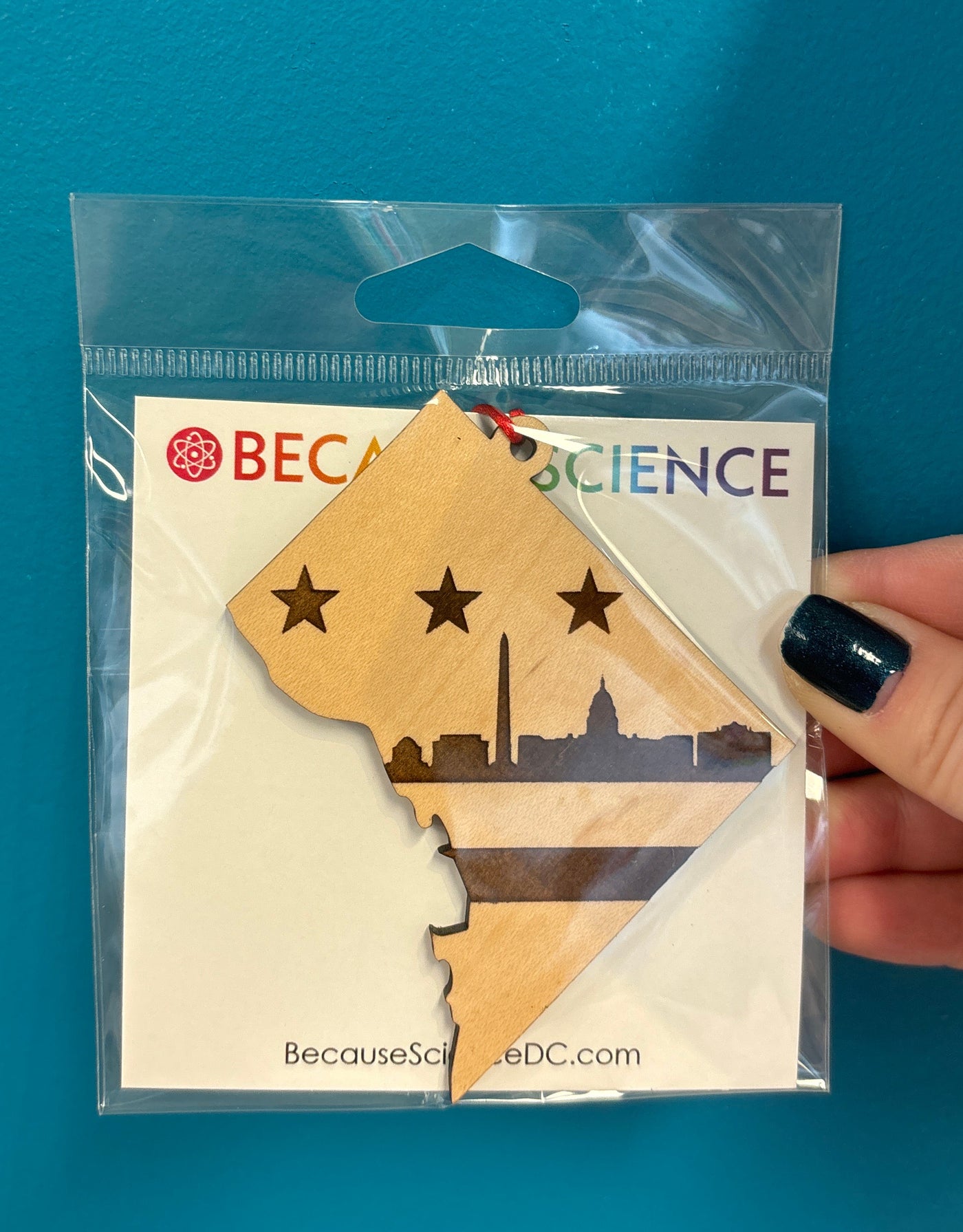 DC Shape with Skyline Flag - Wood Ornamental Decoration