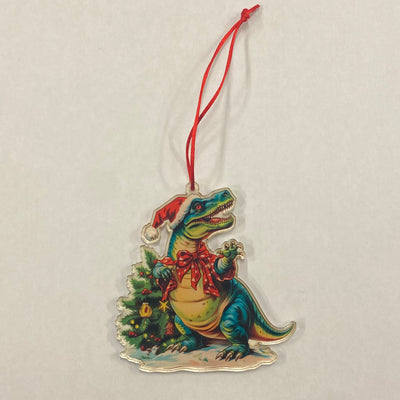 Santa Dino - Acrylic Ornament
