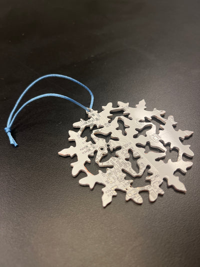 Circuit Board Snowflake Ornament - Based on Real Specimen