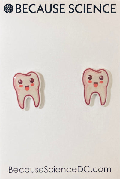 Happy Teeth - Acrylic Post Earrings