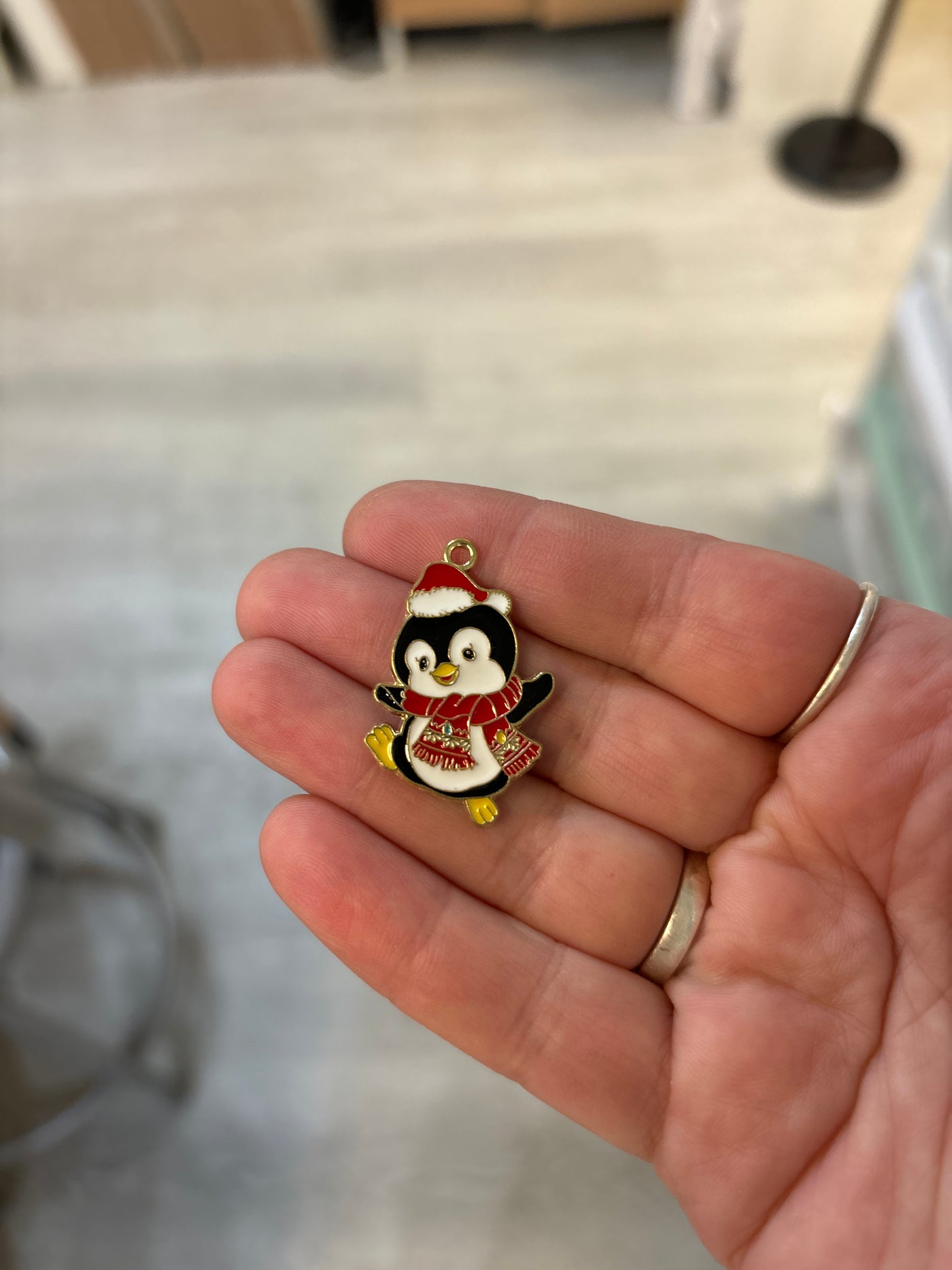 Winter Penguin Dangle Earrings