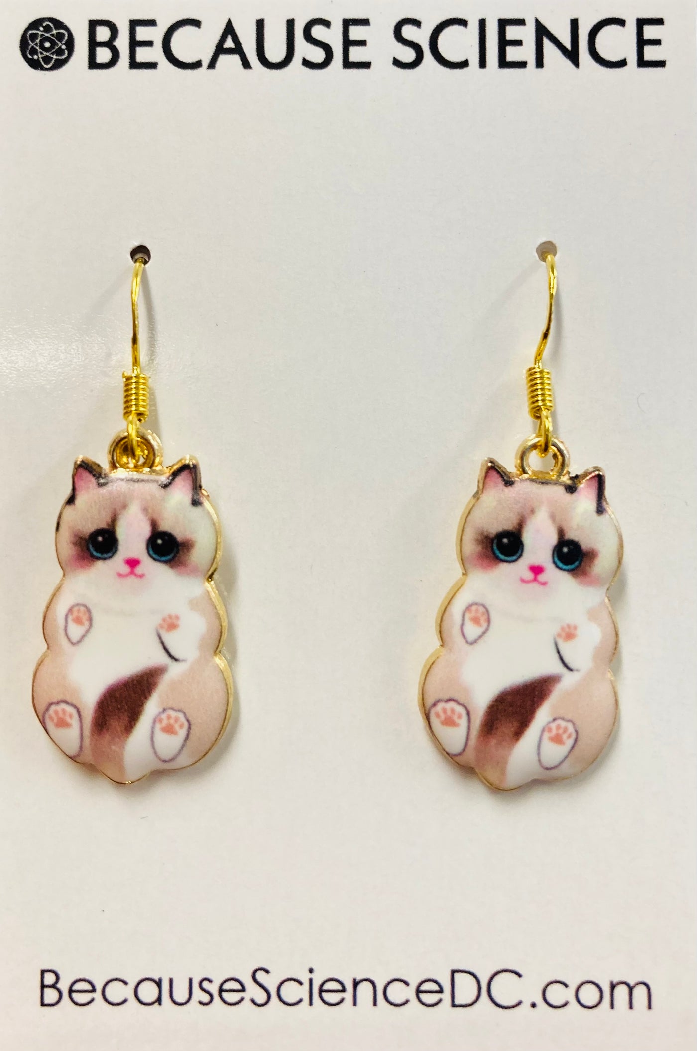 Colorpoint Cat Earrings