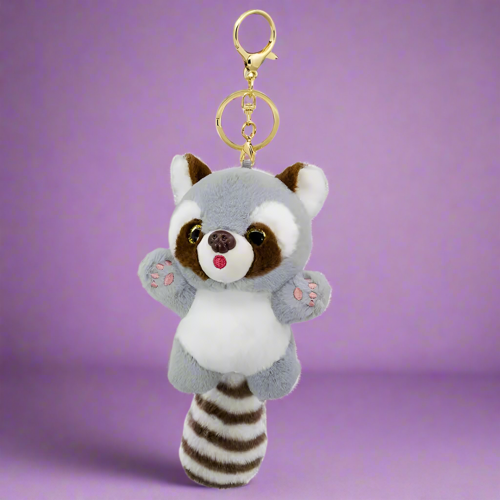 Raccoon Plush Keychain