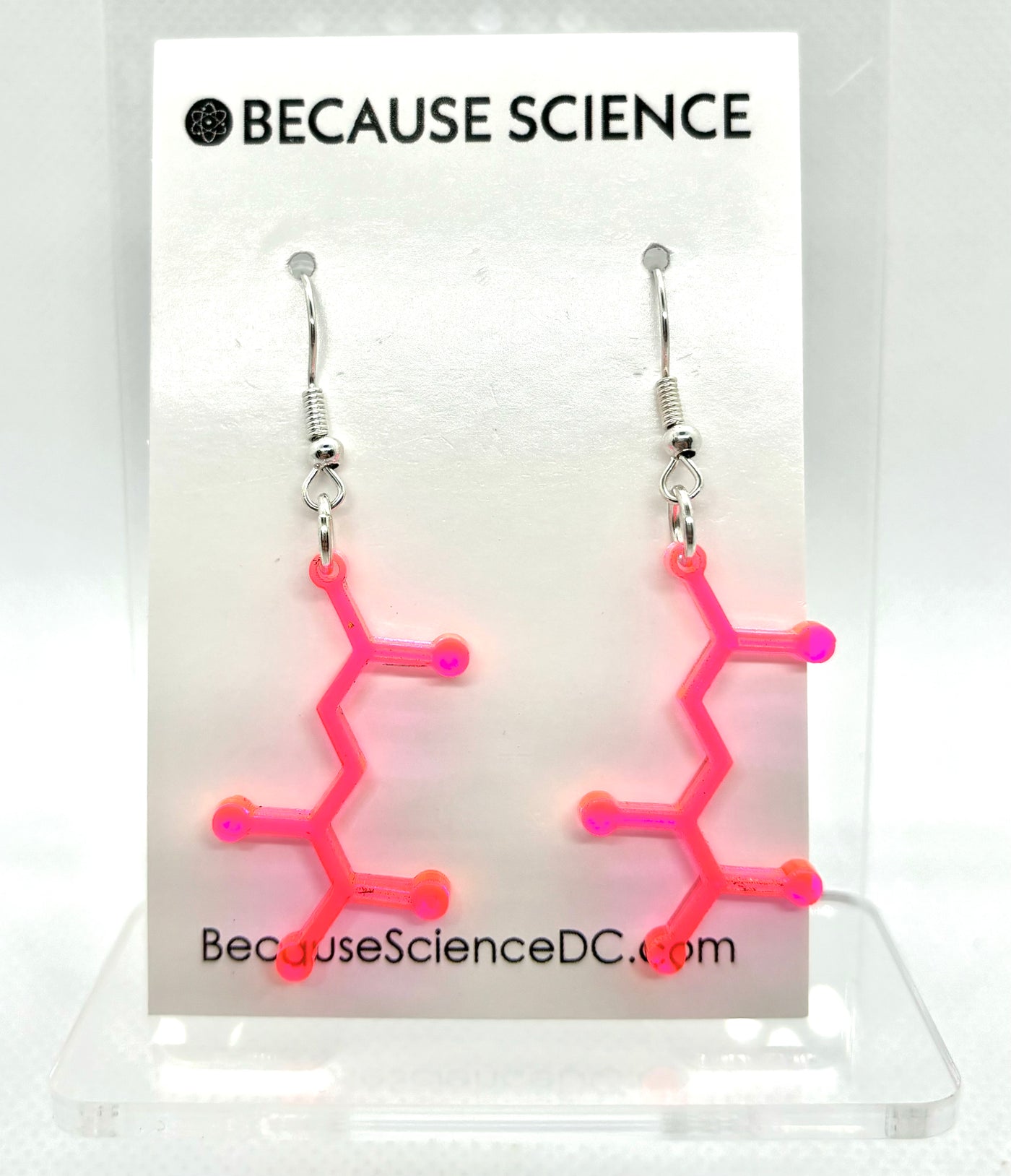 Glutamate Neurotransmitter - Acrylic Dangle Earrings