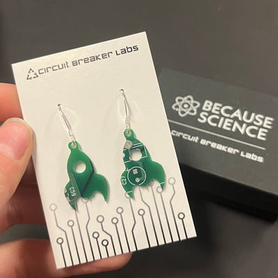 Rocket - Circuit Board Shape Earrings