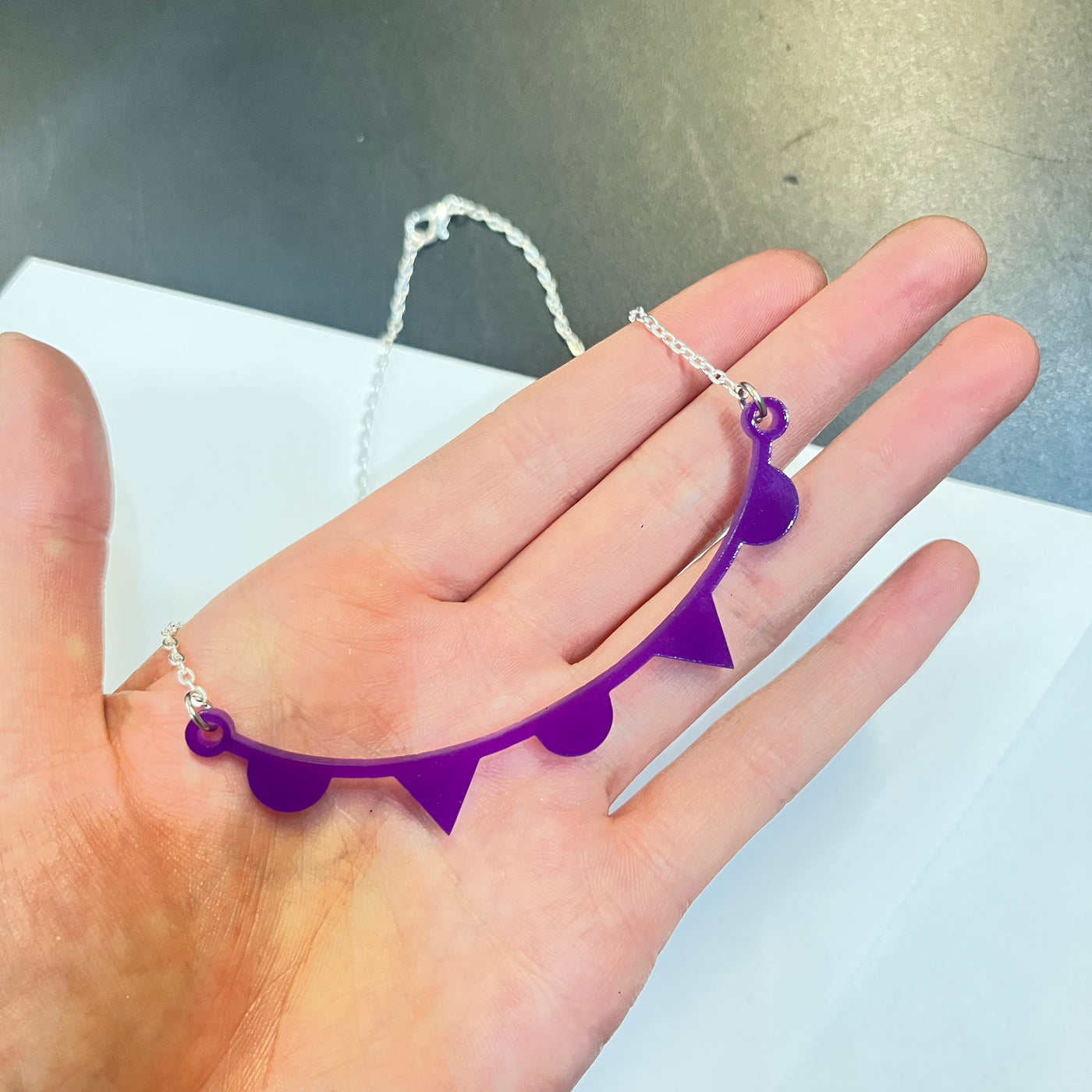 Occluded Front - Acrylic Collarbone Necklace