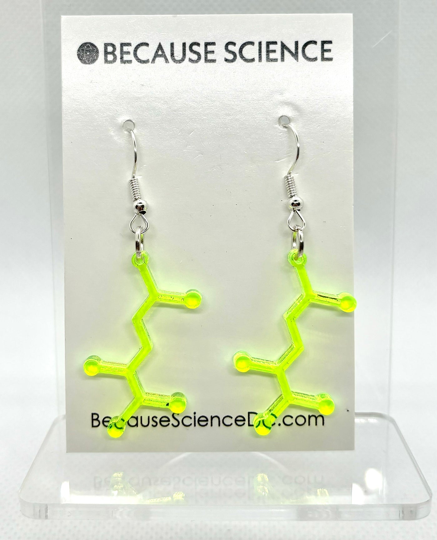 Glutamate Neurotransmitter - Acrylic Dangle Earrings