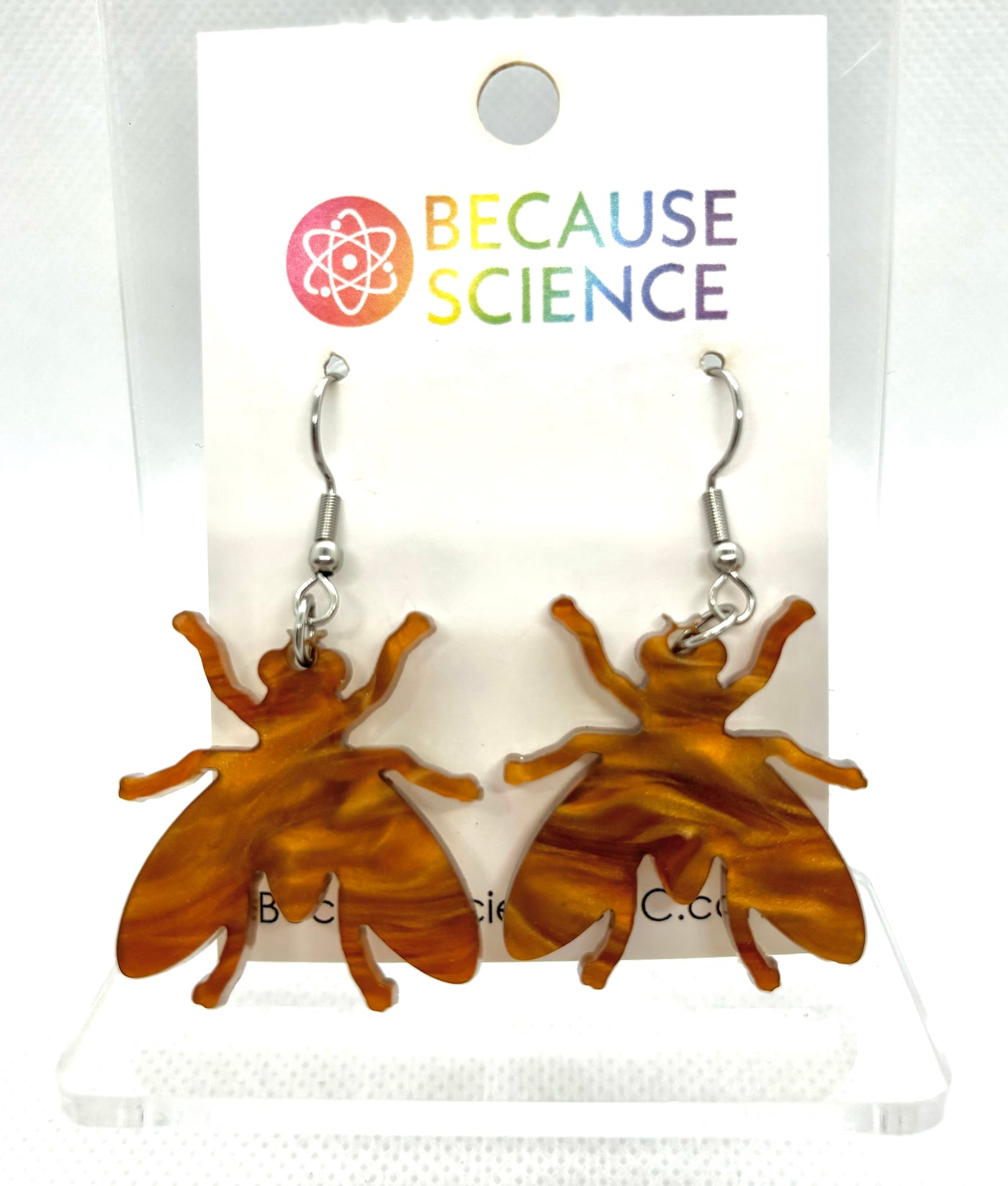 Fruit Fly (Drosophila) - Acrylic Dangle Earrings