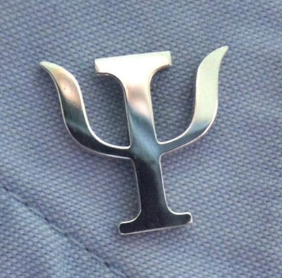 Psi for Psychology Metal Pin