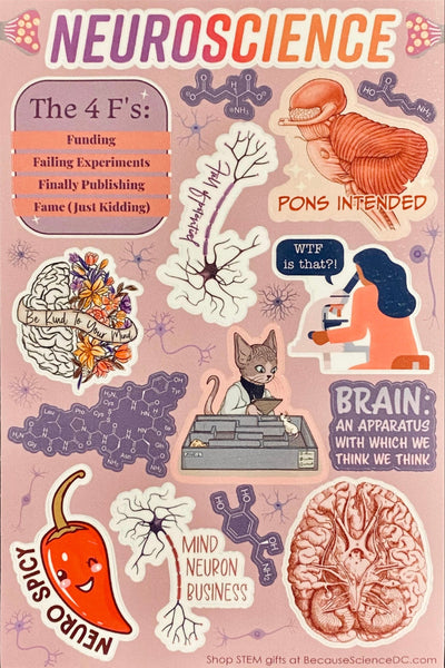 Neuroscience - 4x6 Vinyl Sticker Sheet