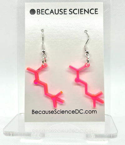Acetylcholine Neurotransmitter - Acrylic Dangle Earrings