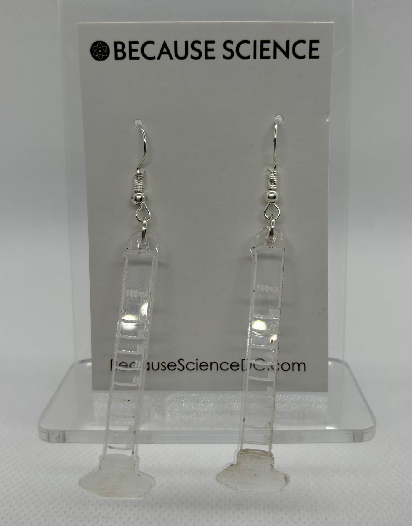 Graduated Cylinder - Acrylic Dangle Earrings