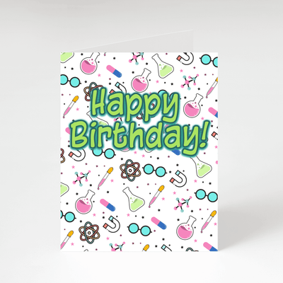 Happy Birthday! science kids - Greeting Card