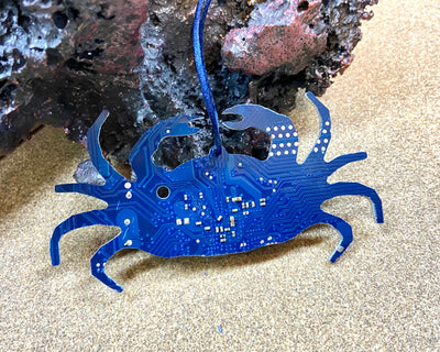 Blue Crab Circuit Board Ornament