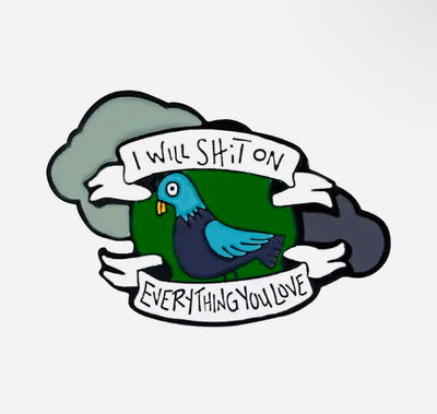 Rude Pigeon Enamel Pin