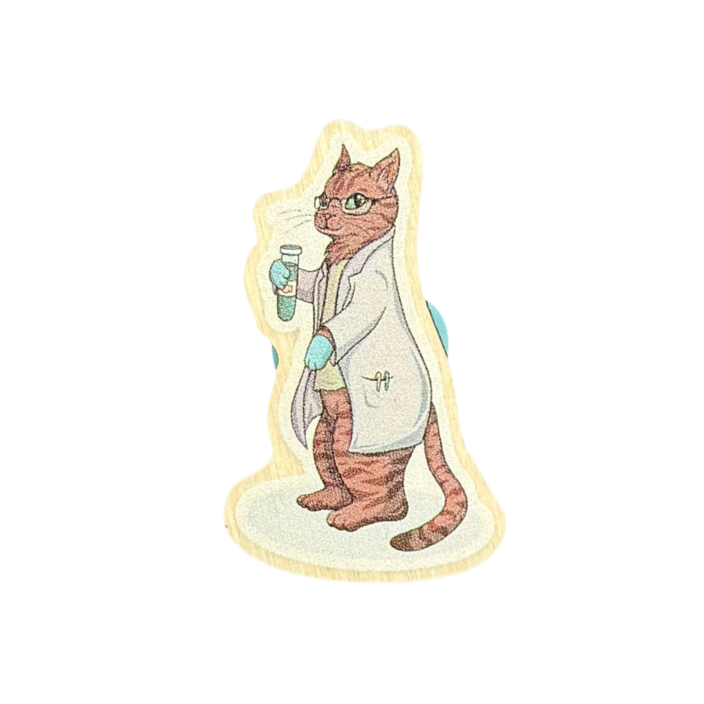 Smarty Cat - Wooden Pin