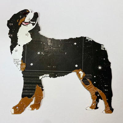 Custom Pet Portrait Circuit Board Art - Choose Realistic or Silhouette Style