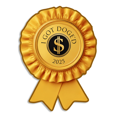 I got DOGE'd Ribbon - Vinyl Sticker