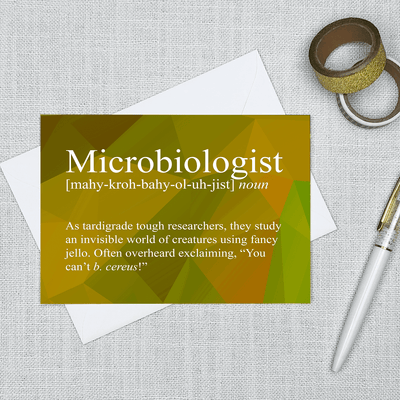 Microbiologist Snarky Definition - Greeting Card