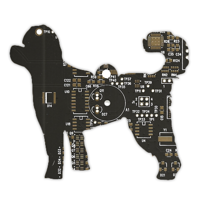 Circuit Board Poodle Ornament
