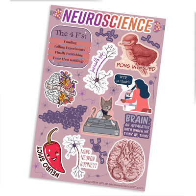 Neuroscience - 4x6 Vinyl Sticker Sheet