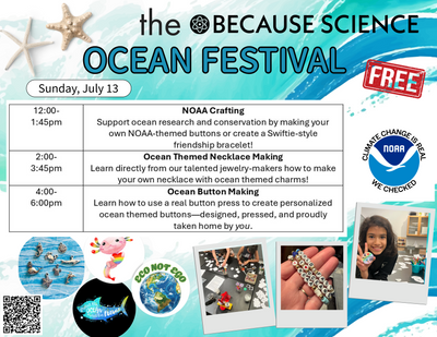 Ocean Festival: Ocean Themed Necklace Making, July 13 2-3:45pm