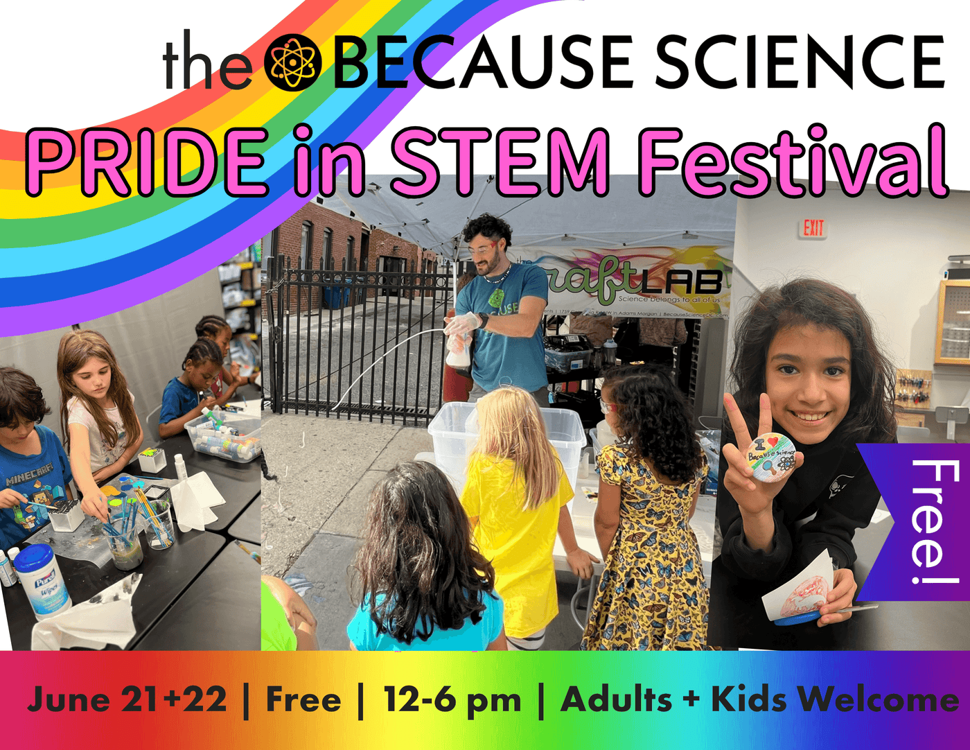 Pride in STEM Festival June 21+22 12-6pm