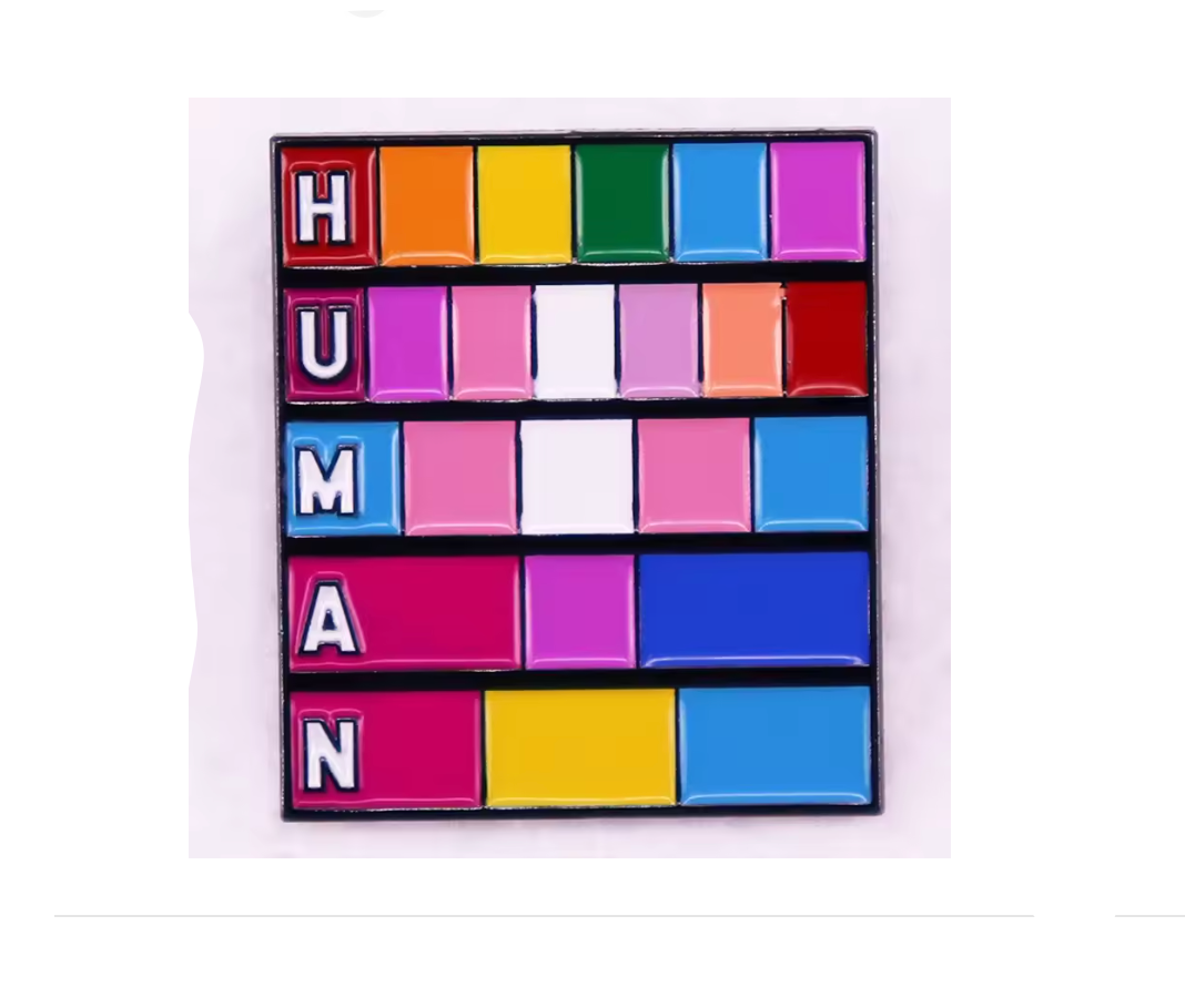 HUMAN LGBT+ Enamel Pin