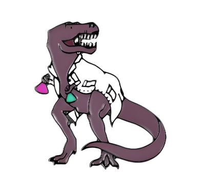 Dino Scientist Enamel Pin