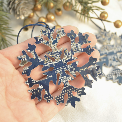 Circuit Board Snowflake Ornament