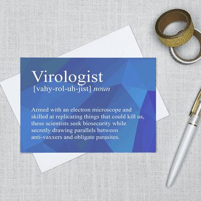 Virologist Snarky Definition - Greeting Card