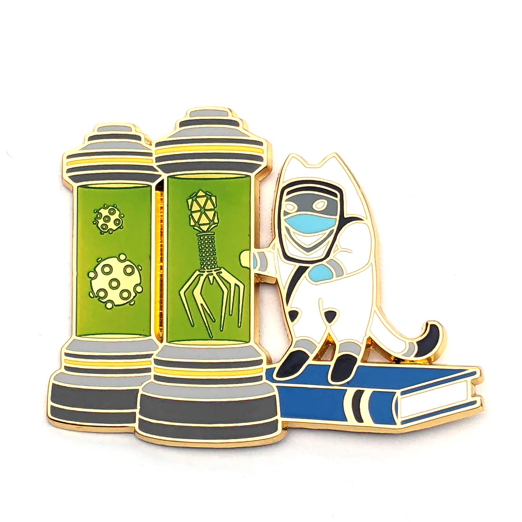 Virology Cat Enamel Pin