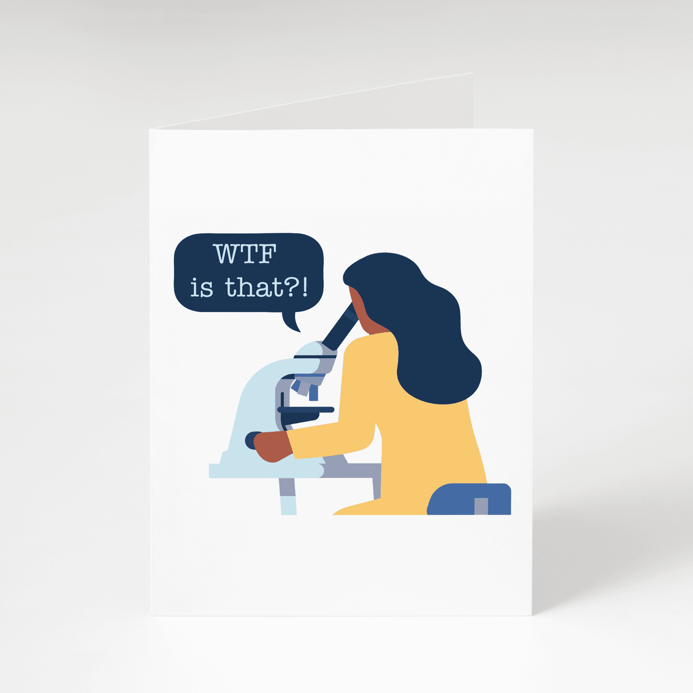 WTF is that?! (microscope) - Greeting Card