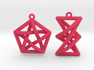 Pink Forbidden Subgraph Earrings