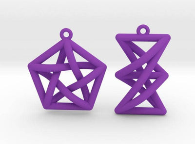Purple Forbidden Subgraph Earrings
