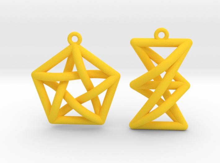 Yellow Forbidden Subgraph Earrings