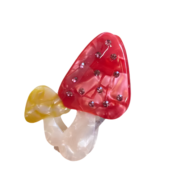 Amanita Mushroom Hair Claw Clip
