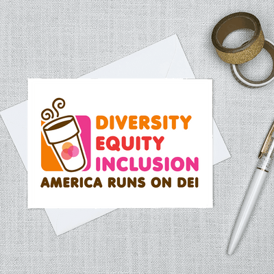 America Runs on DEI Greeting Card