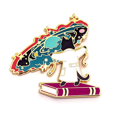 Astrophysics Cat Enamel Pin