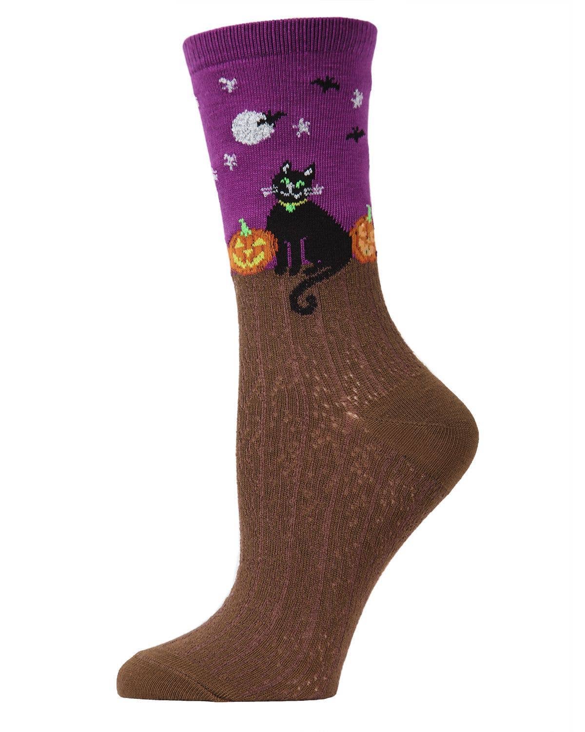 Women's Starry Night Cat Socks