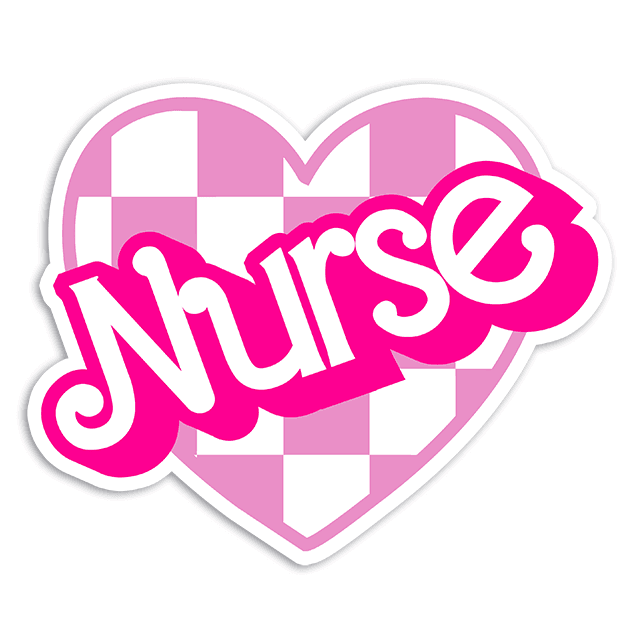 Nurse Barbie Logo - Vinyl Sticker