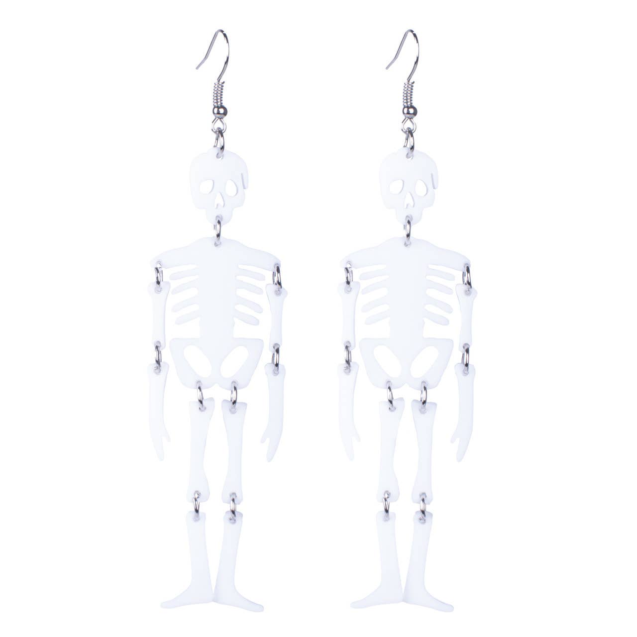 White Skeleton Earrings