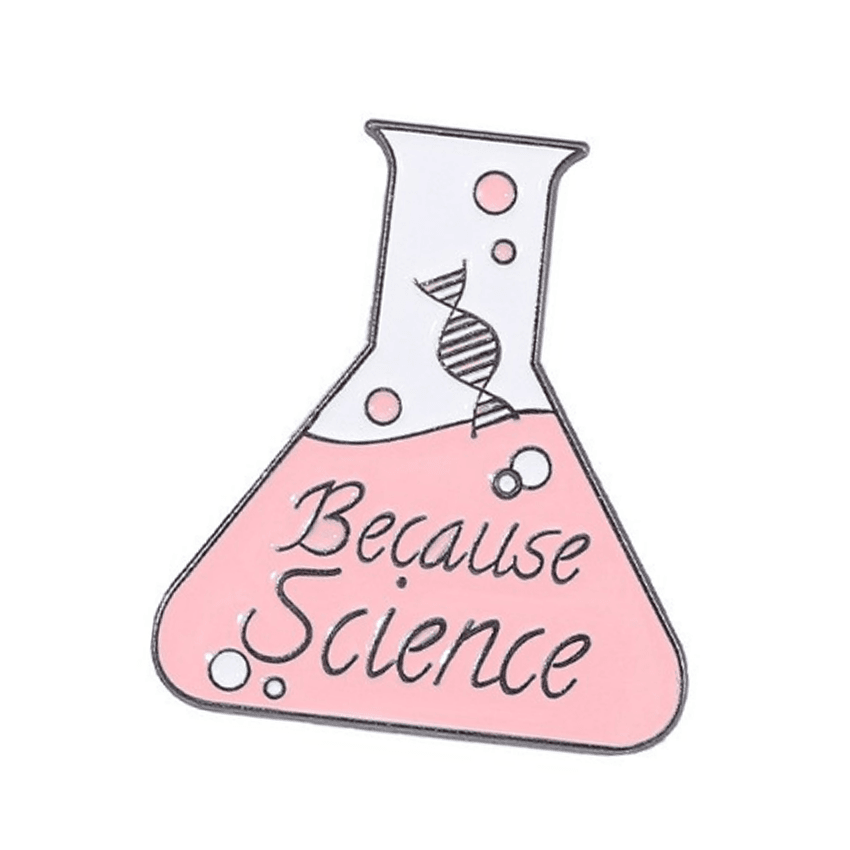 Erlenmeyer Because Science Enamel Pin