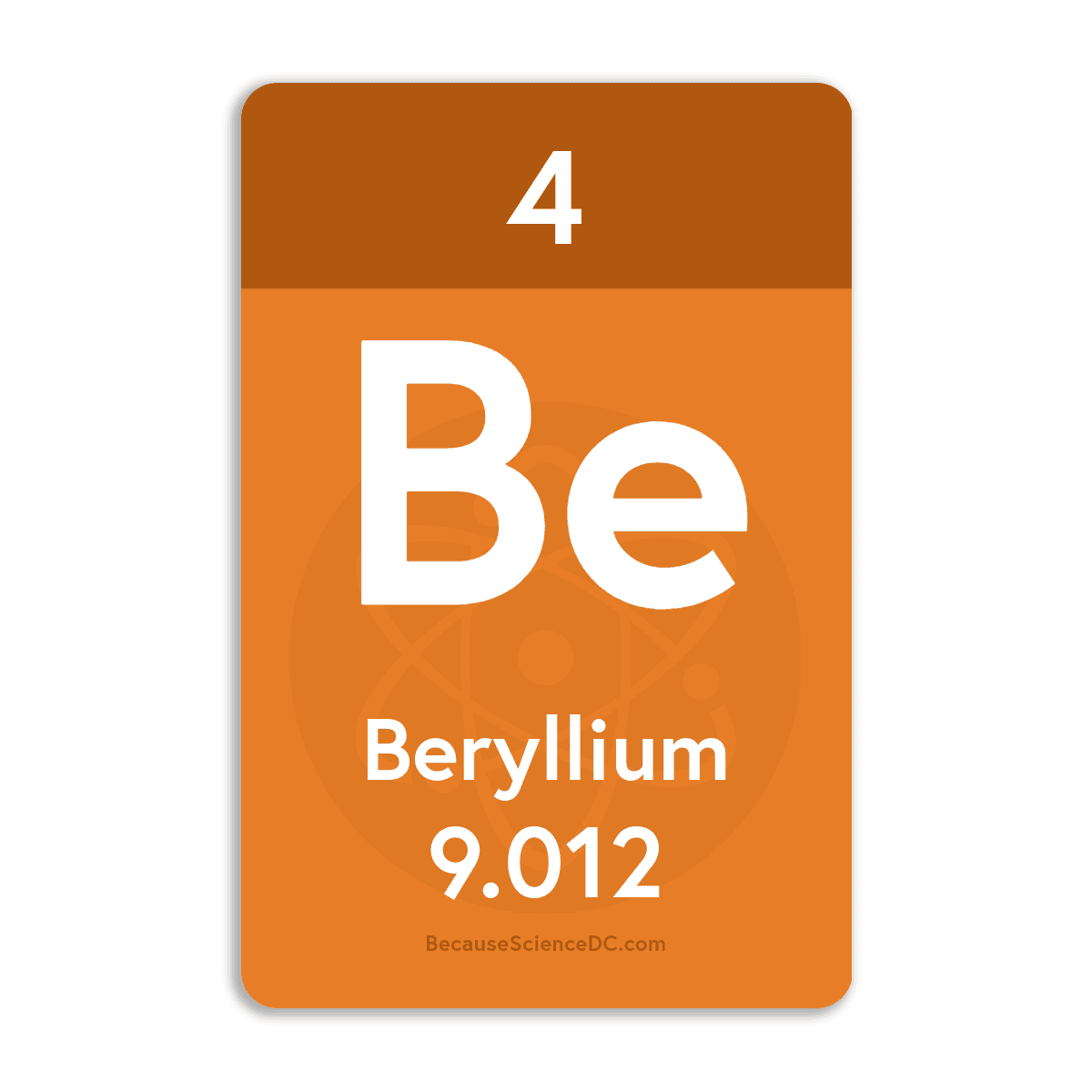 Beryllium Element - Vinyl Sticker