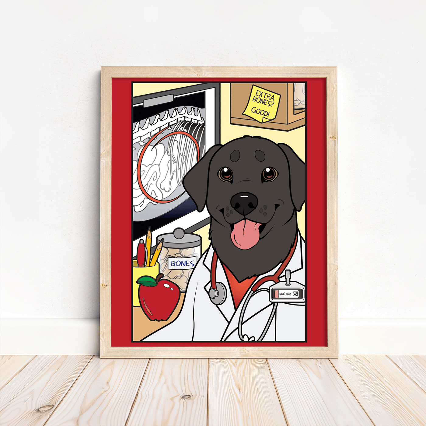 The STEM Dogs: Black Lab Medical - Print 8x10