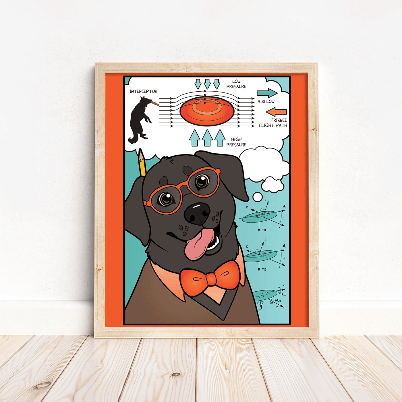 The STEM Dogs: Black Lab Physics - Print 8x10