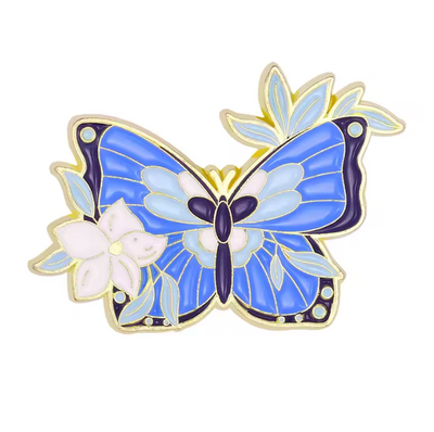 Blue Butterfly Enamel Pin