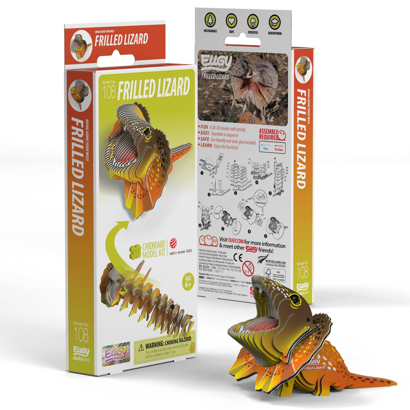 Frilled Lizard EUGY - 3D Puzzle