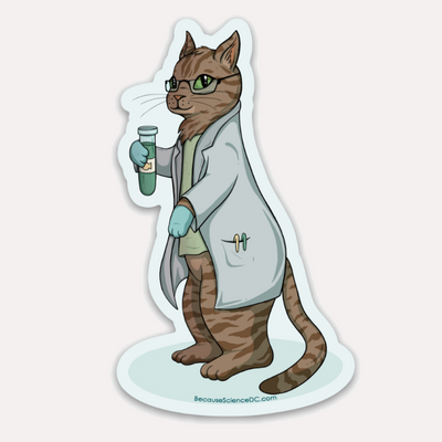 Smarty Cat - Vinyl Sticker